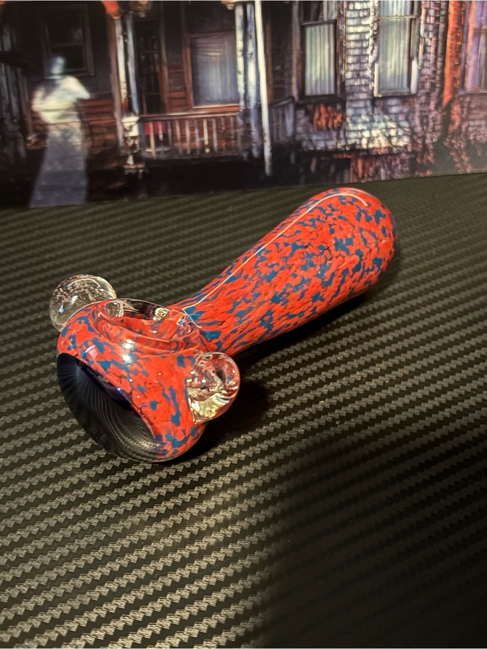 Red & Blue Glass Handheld